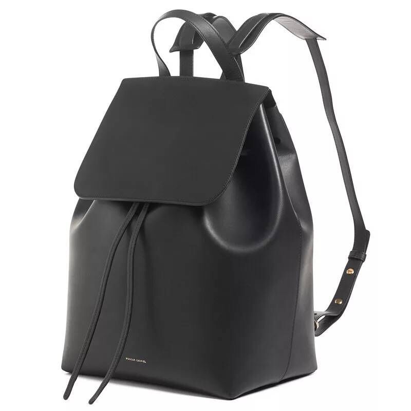 Leather Drawstring Travel Handbag