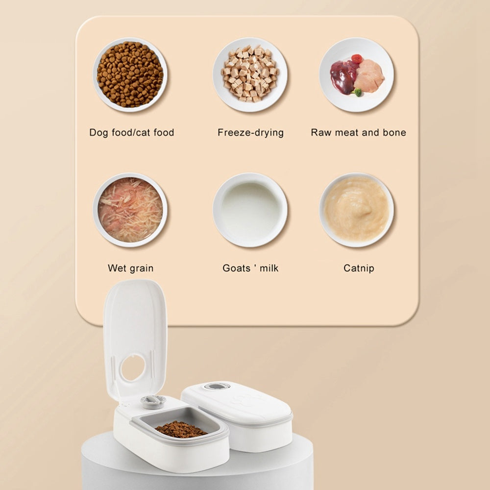 Automatic Smart Pet Feeder with Stainless Steel Bowl