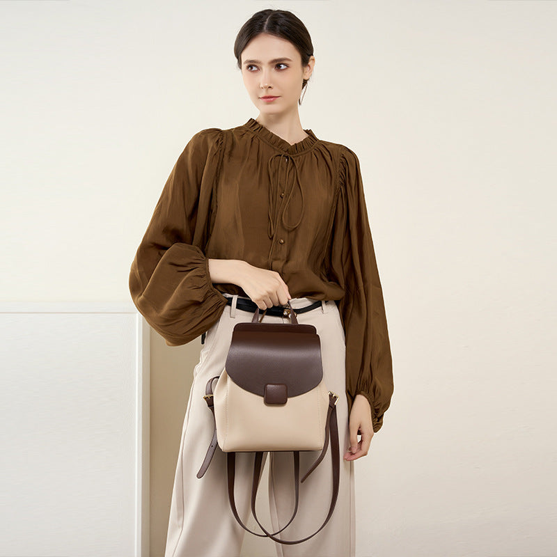 Women’s Leather Travel Backpack – Lightweight & Spacious