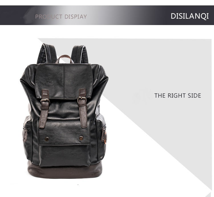 Men’s High-Quality Leather Laptop Backpack
