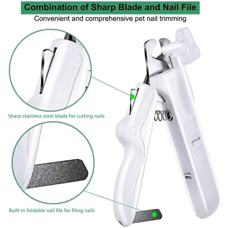 Pet Nail Clippers with LED Light