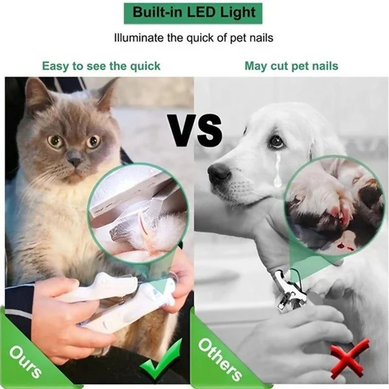 Pet Nail Clippers with LED Light